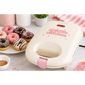 Babycakes Mini's Donut Maker "Sprinkle With Love" makes 4 Ceramic DNM-301